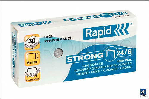 Скобы 24/6 Rapid Strong (уп. 5000шт.)