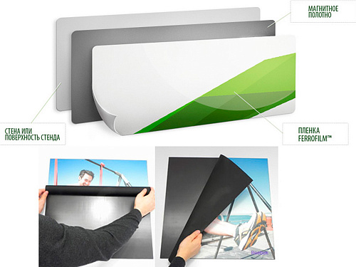 Ферроплёнка PP 0,27мм для широкоформатной печати White б/клея 1,27 x 50 м